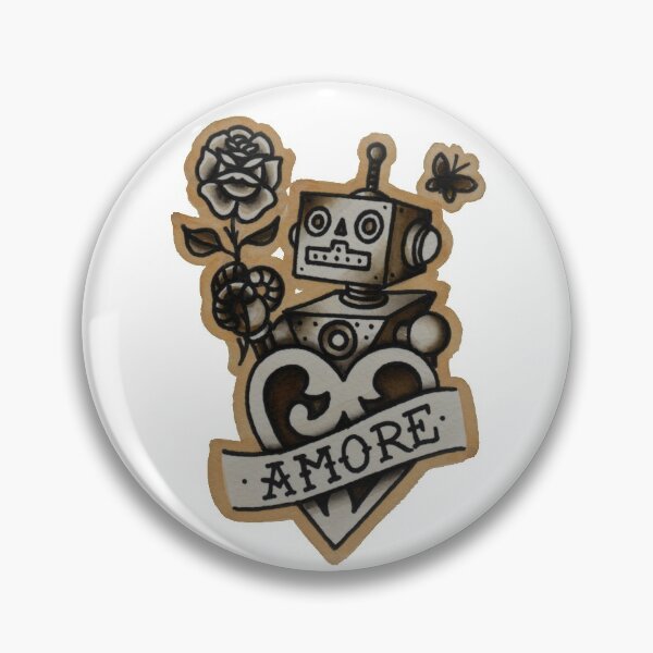 Artikelvorschau, Vintage Art Tattoo Design von Retro Roboter. entworfen und verkauft von Jamiee6610.