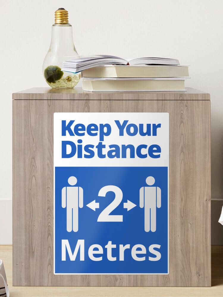 Thumbnail 1 of 3, Sticker, Social Distancing Sign - Keep Your Distance 2 Metres designed and sold by SocialShop.