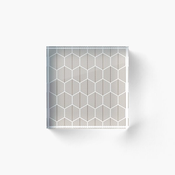 Aperçu de l'œuvre Motif de feuille hexagonale marron créée et vendue par hexdecor.