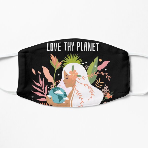 Liebe deinen Planeten Flache Maske
