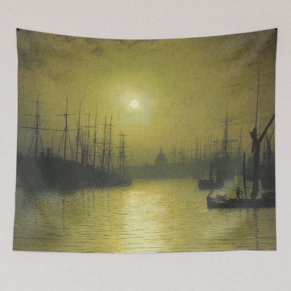 Item preview, Nightfall on the Thames - John Atkinson Grimshaw  designed and sold by CJET.