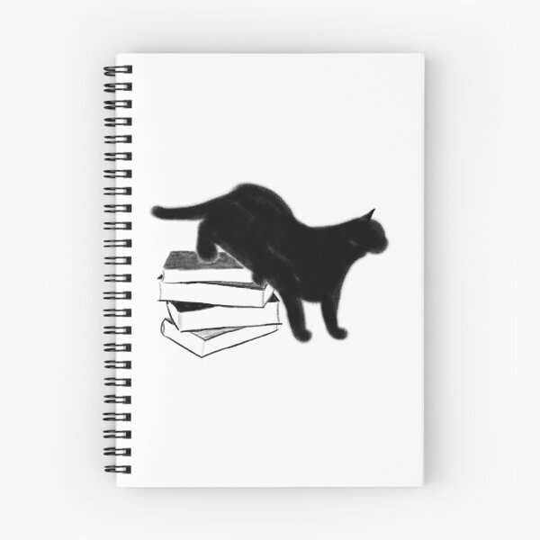 Item preview, Cat Descending from Books designed and sold by lawfulchaotic.