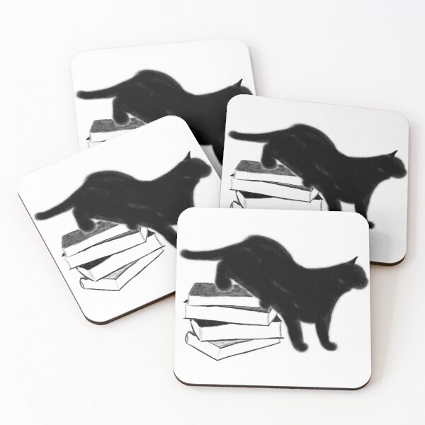 Item preview, Cat Descending from Books designed and sold by lawfulchaotic.