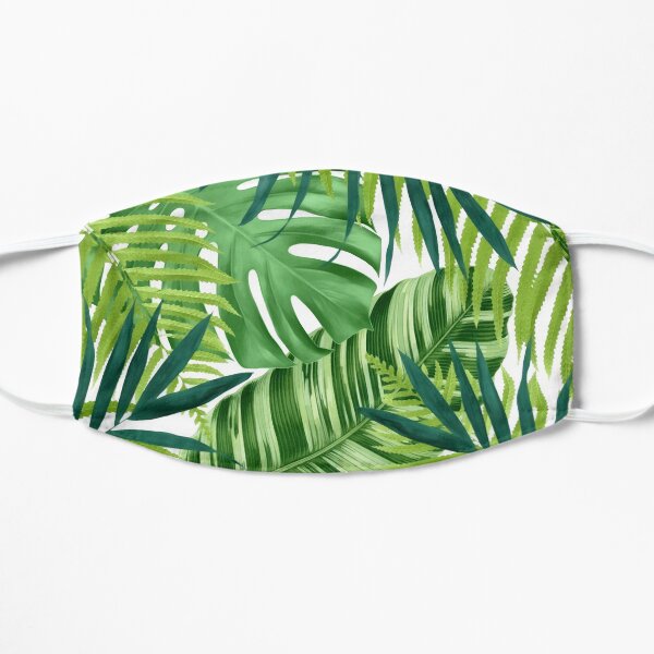 Tropical leaves III Flat Mask