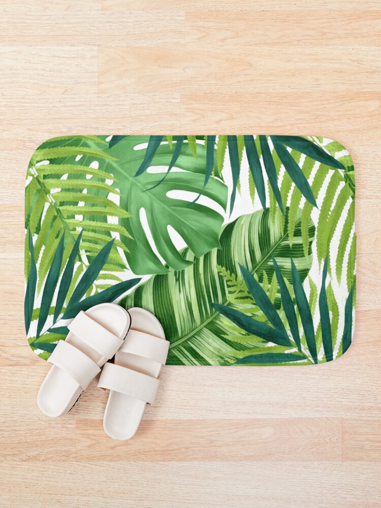 Alternate view of Tropical leaves III Bath Mat