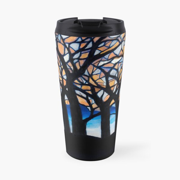 Stained Glass Trees Travel Mug