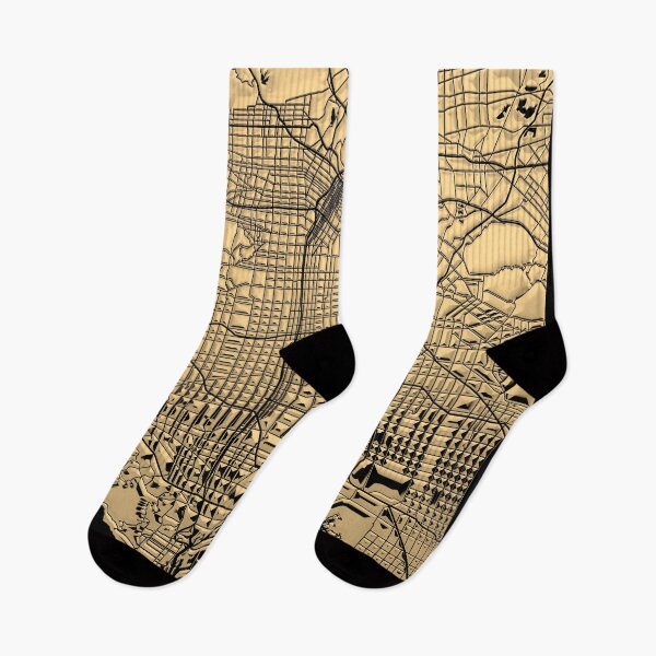 Item preview, Cities of Gold - Golden City Map of Los Angeles on Black designed and sold by Serge Averbukh Art Studio.