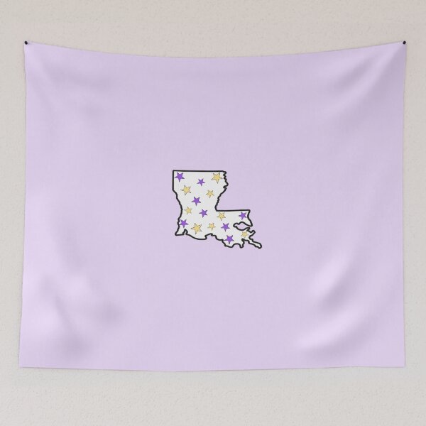 Item preview, Louisiana State with Purple and Gold Stars designed and sold by adelaideb1.