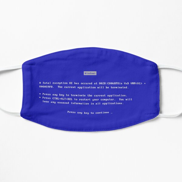 Blue Screen of Death VINTAGE Mask