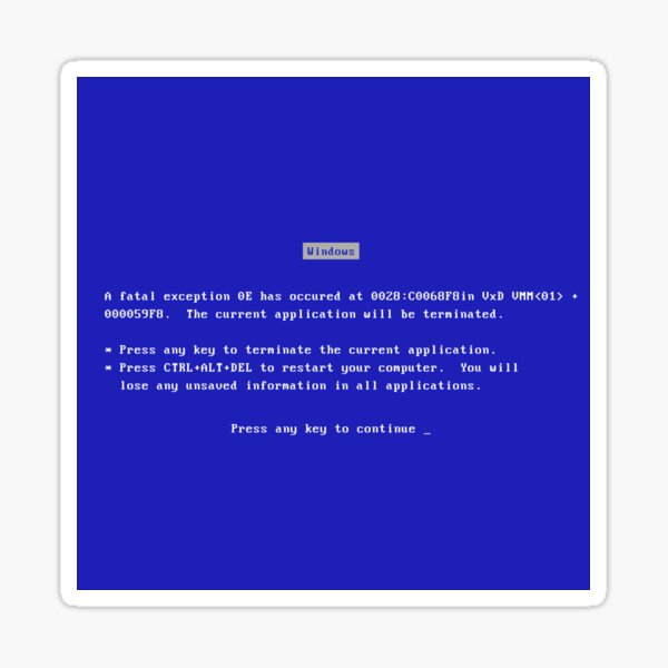 Item preview, Blue Screen of Death VINTAGE designed and sold by Pikey Holdredge.