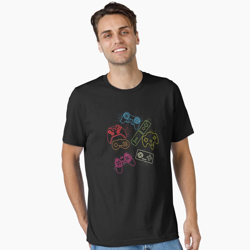 Retro Game Controller Collage Video Gamer Design