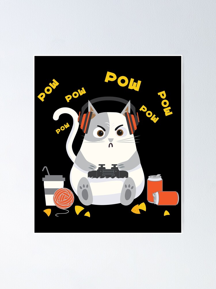 Gamer Cat Funny Video Game Design Gamer Cat Funny Video Game Design