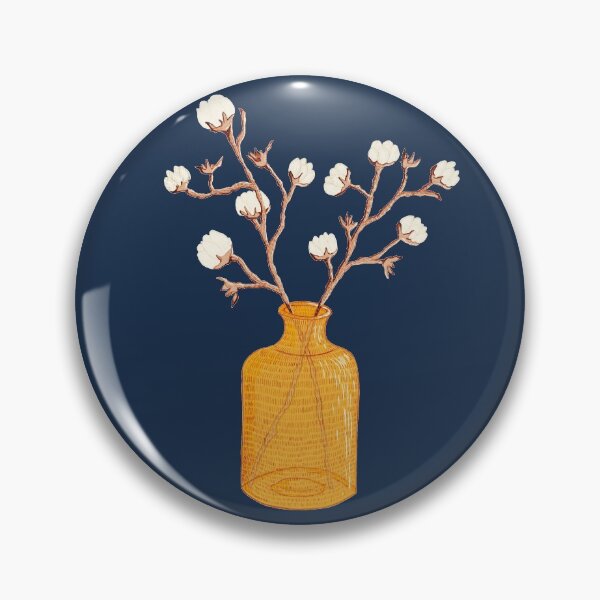 Item preview, Still life - Cotton branches in a ochre vase designed and sold by Printables Passions.