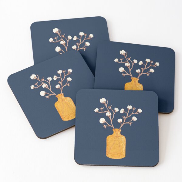 Item preview, Still life - Cotton branches in a ochre vase designed and sold by Printables Passions.