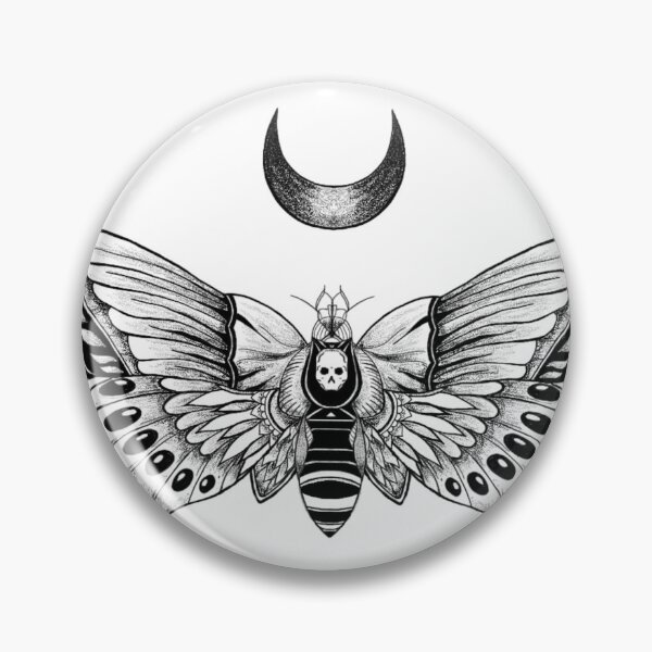 Item preview, Tattoo style death moth  designed and sold by peachesandbeans.