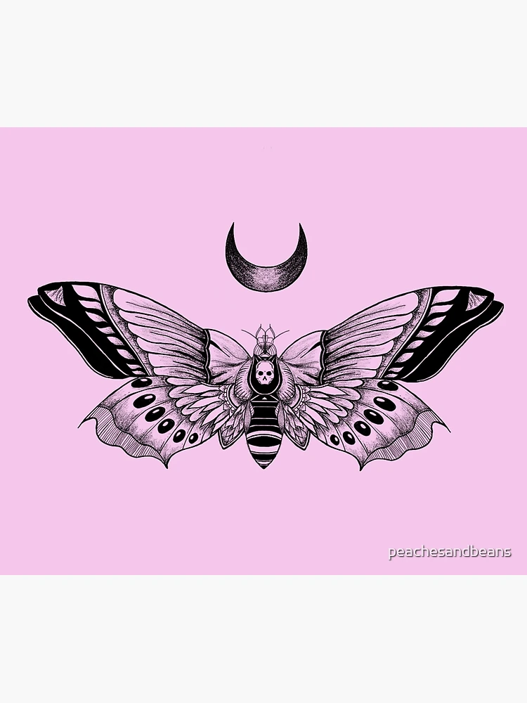 Moth Tattoo Art, Muerte Moth by Illustrated Ink, Needle Craft