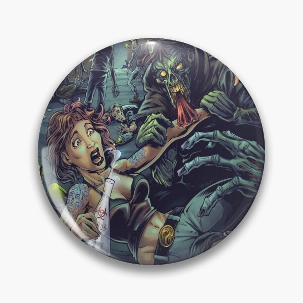 Zombie Pins And Buttons Redbubble - roblox zombie attack mythical aura