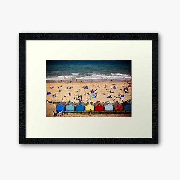 Mundesley Tilt Shift Framed Art Print