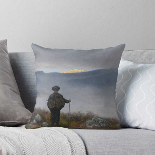 Item preview, Far, far away Soria Moria Palace shimmered like Gold (Kittelsen) designed and sold by ArtHistorical.