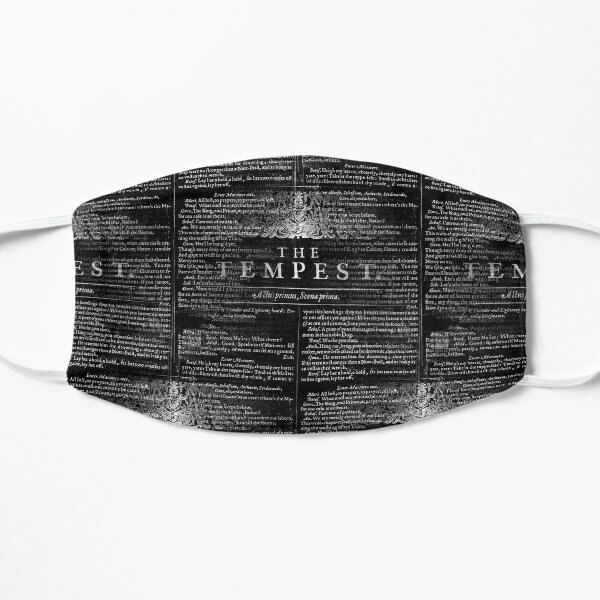 The Tempest Shakespeare Play Text Flat Mask