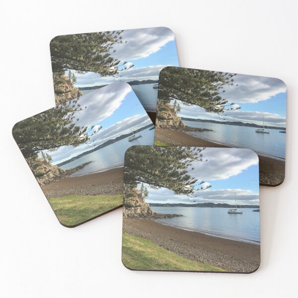 Waterfront Boats Coasters (Set of 4)