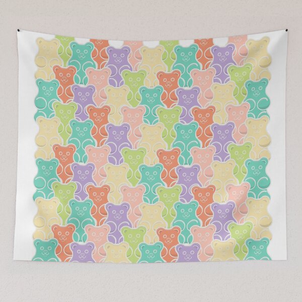 Item preview, Seamless Pastel Gummy bear  designed and sold by kmsnyder.