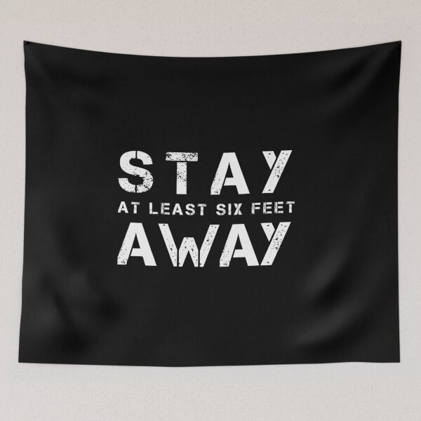 Item preview, STAY AT LEAST SIX FEET AWAY  - Social Distancing Expert - Cute Face Mask Gift designed and sold by MJLdesigns.