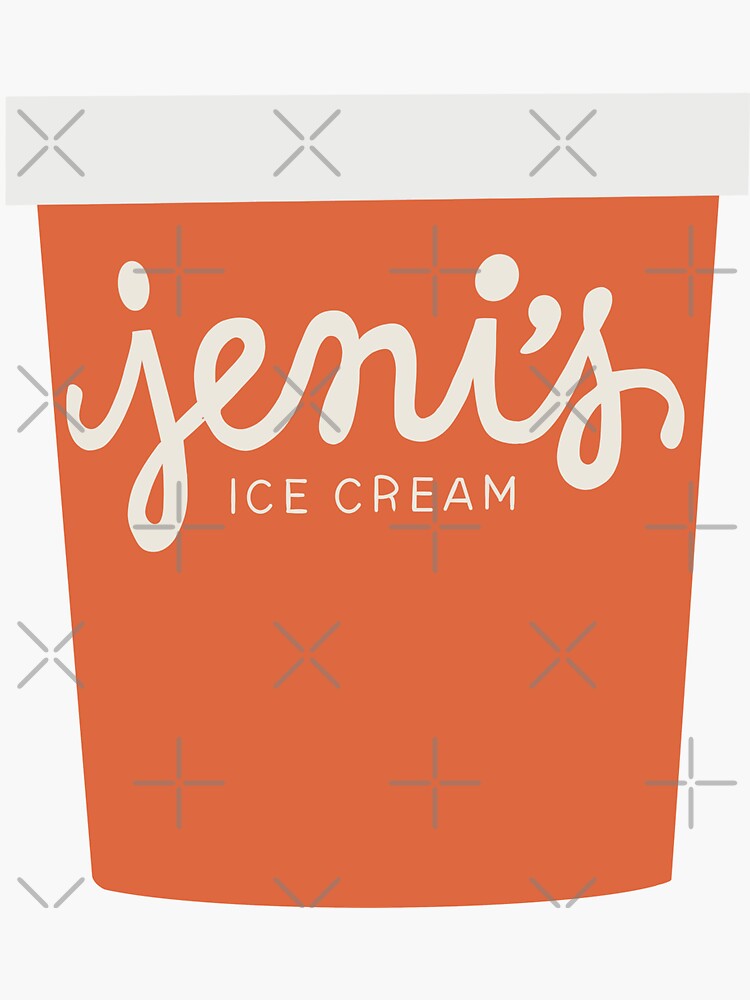 "Jeni’s Ice Cream " Sticker by elle14creates Redbubble