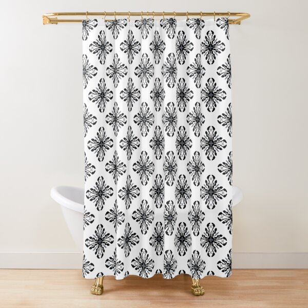 Farmhouse Grant Tiles Pattern Shower Curtain
