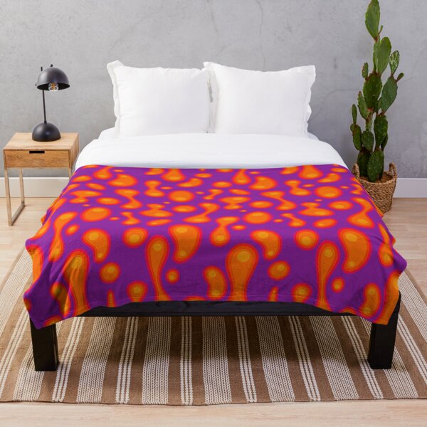 Purple lava lamp Throw Blanket