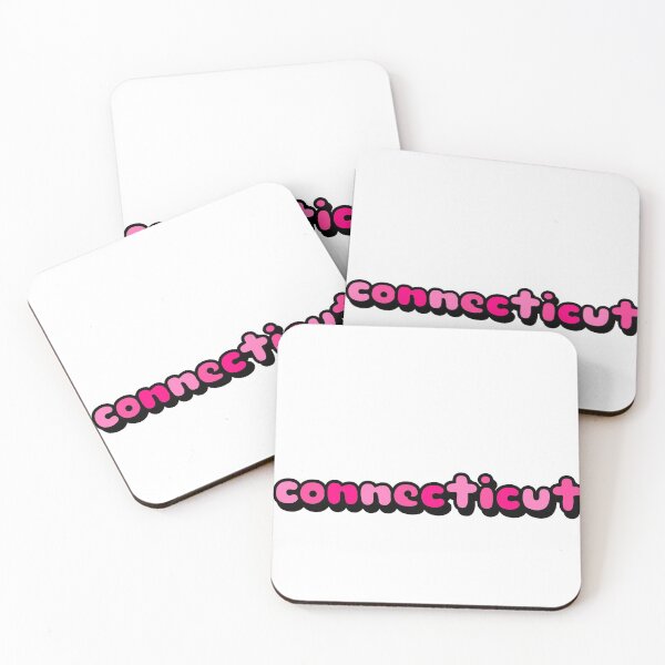 Item preview, CONNECTICUT PINK FONT STICKER  designed and sold by heyjessicaho.