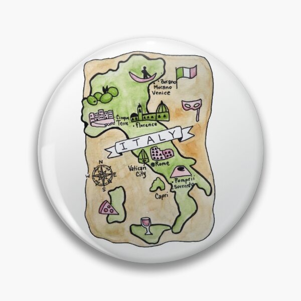 Item preview, Map of Italy designed and sold by Platinumfrog.