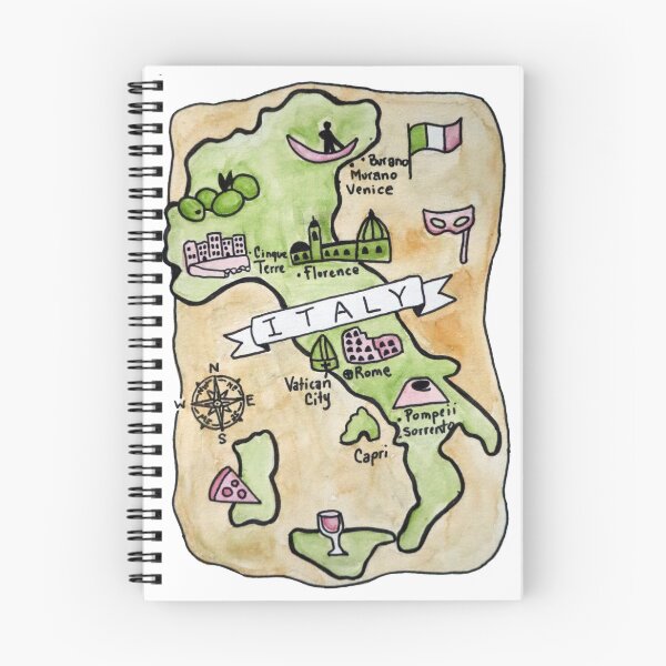 Item preview, Map of Italy designed and sold by Platinumfrog.