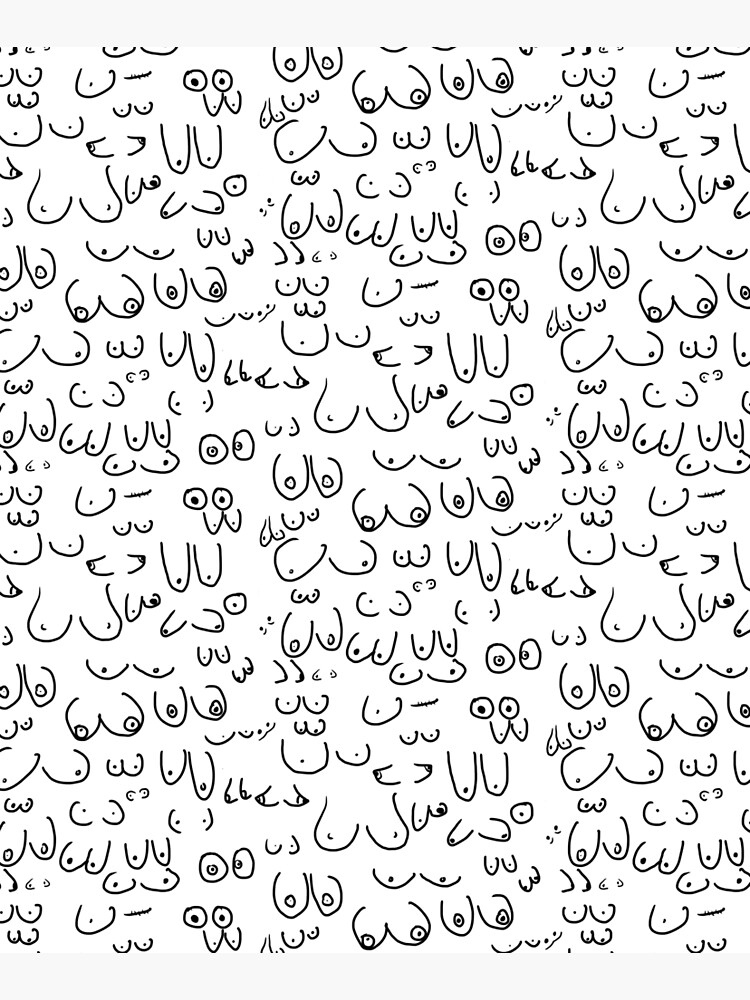 Different sorts of Boobs Pattern  Mounted Print for Sale by bethduke