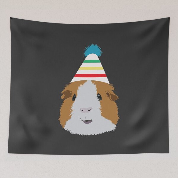Aperçu de l'œuvre Fête d'anniversaire cochon d'Inde créée et vendue par KCPetPortraits.