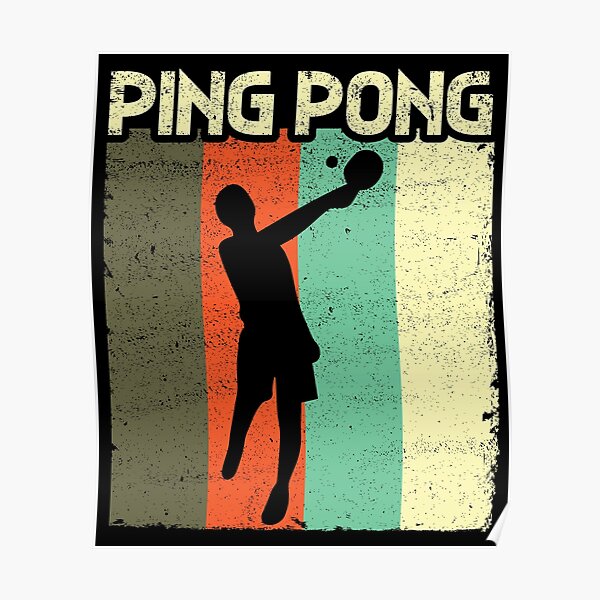 Retro Ping Pong Posters Redbubble
