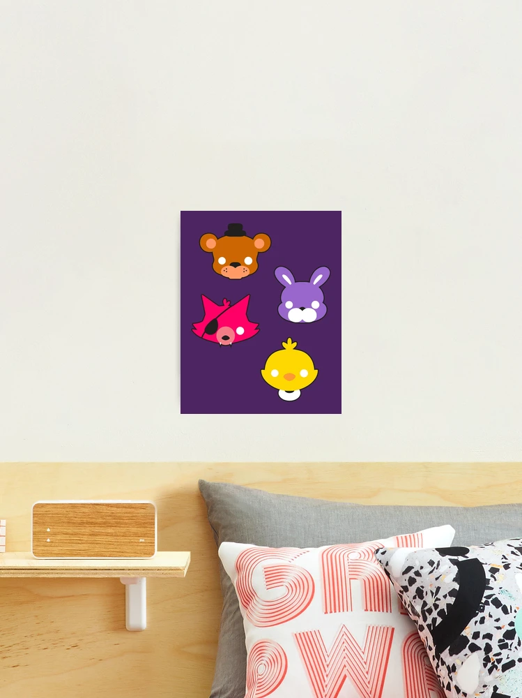 FNAF // Freddy's Faces Pattern Cute Kawaii Chibi for kids Sticker