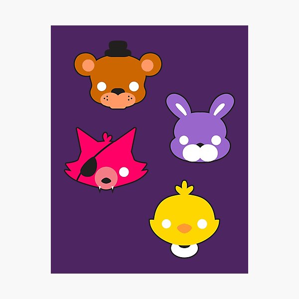 Item preview, FNAF // Motif de visages de Freddy Chibi Kawaii mignon pour les enfants designed and sold by hocapontas.