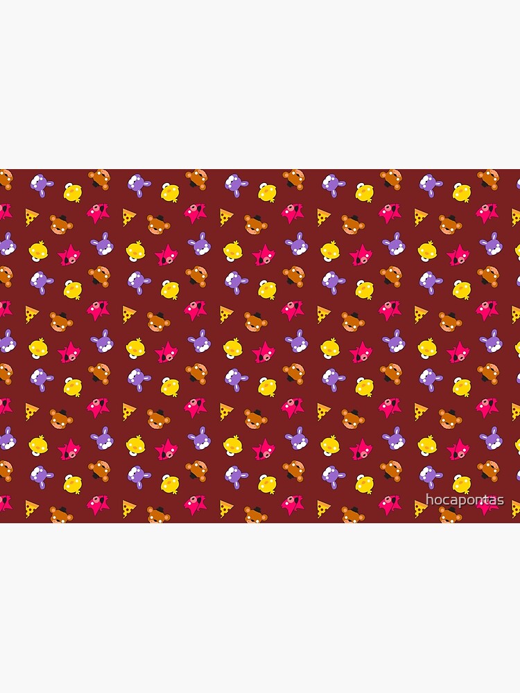 FNAF // Freddy's Faces Pattern Cute Kawaii Chibi for kids by hocapontas