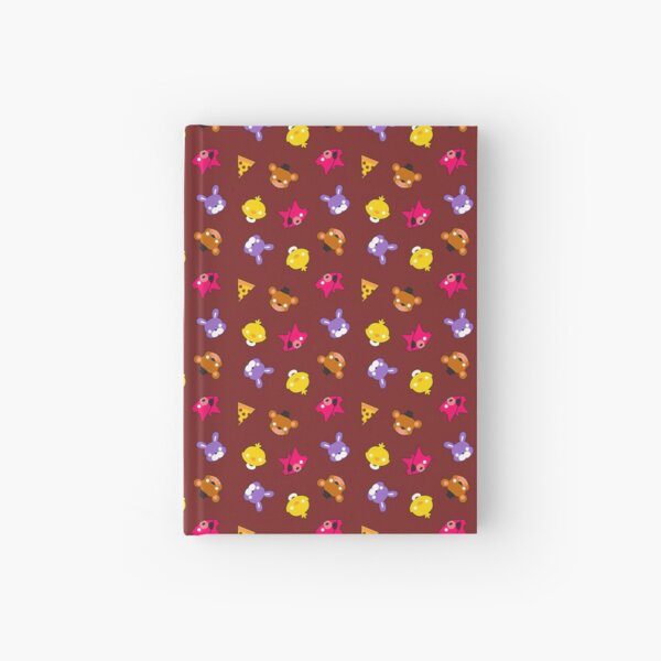 FNAF // Freddy's Faces Pattern Cute Kawaii Chibi for kids Hardcover Journal