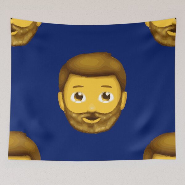 Item preview, emoji bearded man designed and sold by Gossip Rag.