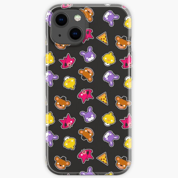 FNAF // Freddy's Faces Pattern Cute Kawaii Chibi for kids iPhone Soft Case
