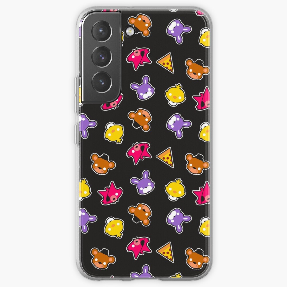 FNAF // Freddy's Faces Pattern Cute Kawaii Chibi for kids Samsung Galaxy Phone Case