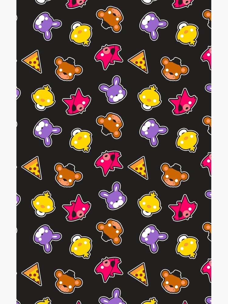 FNAF // Freddy's Faces Pattern Cute Kawaii Chibi for kids by hocapontas