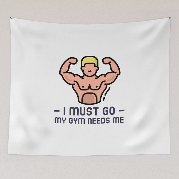 Item preview, I Must Go, My Gym Needs Me designed and sold by unikologo.