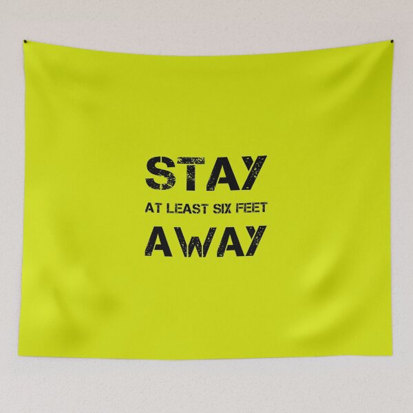Item preview, STAY AT LEAST SIX FEET AWAY  - Social Distancing Expert - Cute Face Mask Gift designed and sold by MJLdesigns.