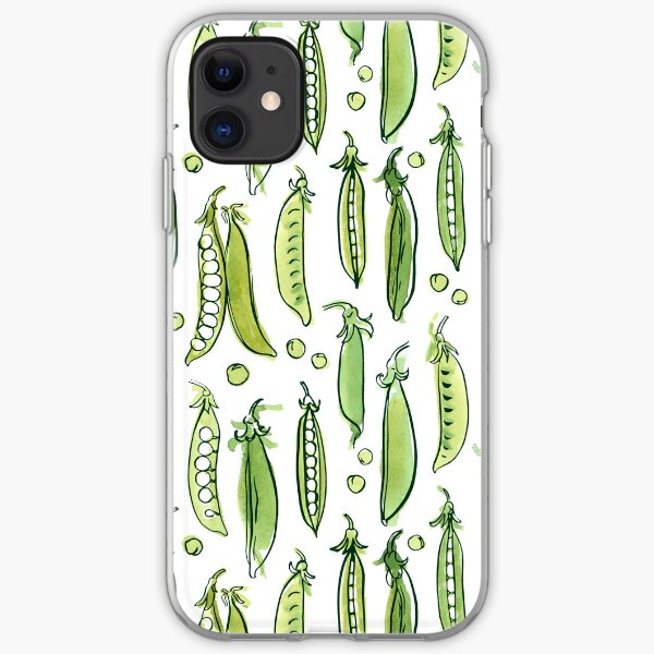 Watercolor Green pea iPhone Soft Case