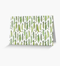 Watercolor Green pea Greeting Card