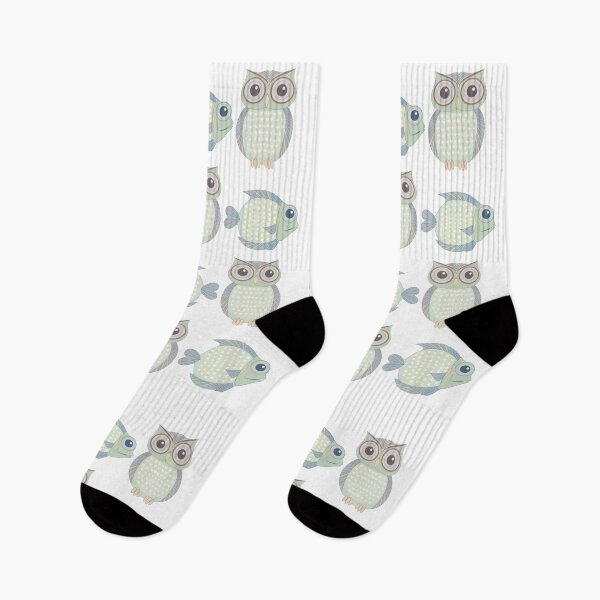 Item preview, Owls & Fish designed and sold by Jean Gregory Evans.