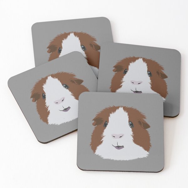 Item preview, Mocha the Brown and White Guinea Pig designed and sold by KCPetPortraits.